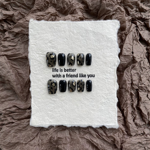 Artisanales Tierdruck Press-On Nagelset