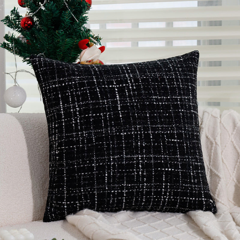 Quadratischer Dekorativer Kissenbezug mit großflächigem Wildtier-Jacquard und Samtpaspel Karnz