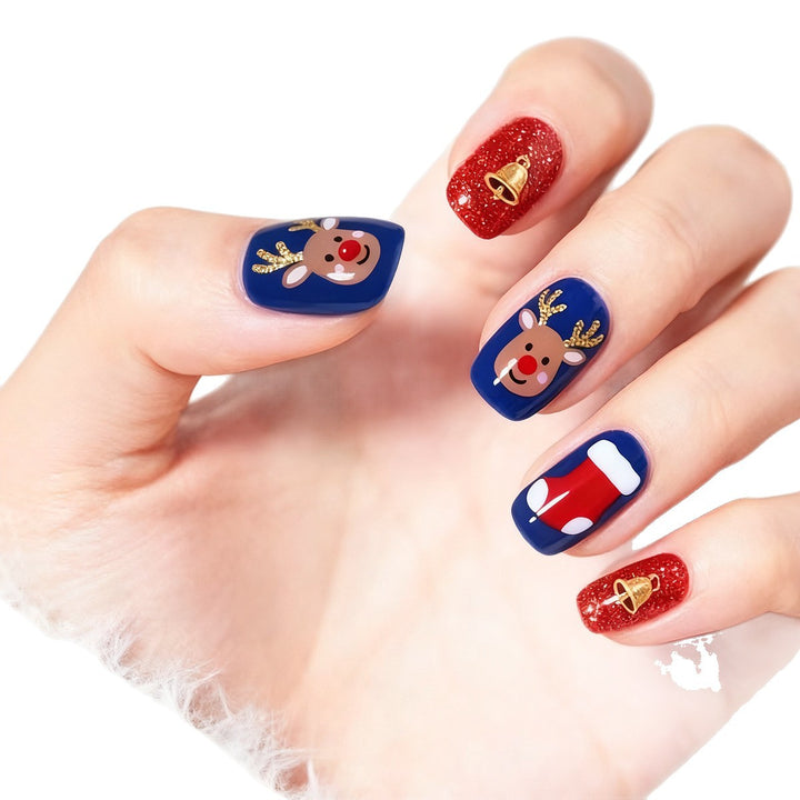 Kunstnagelset mit festlichem Weihnachtsdesign Karnz