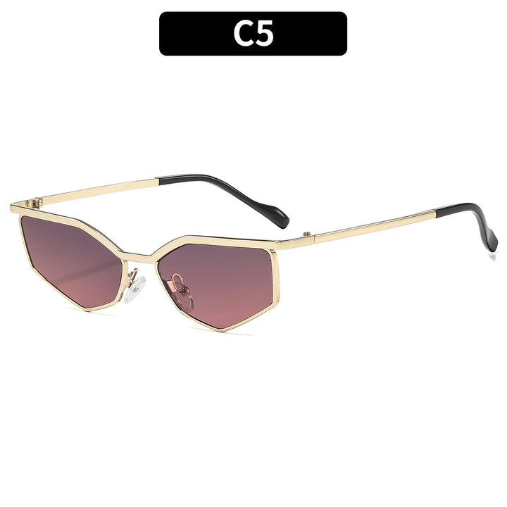 Geometrischer Rahmen Cat-Eye Sonnenbrille