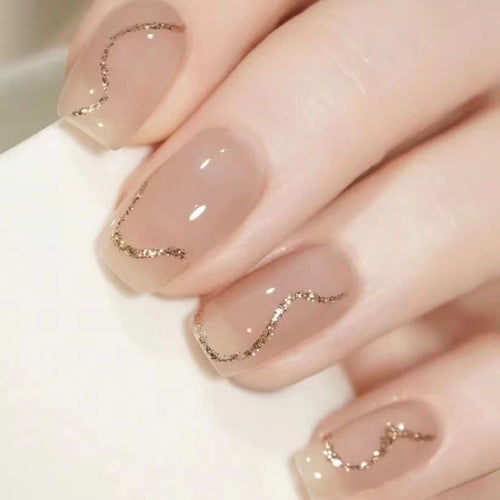 Glitzernde Wirbel Press-On Nagelset