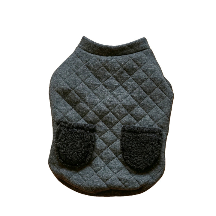 Gepolsterte Sherpa-Taschenhunde-Pullover-Weste