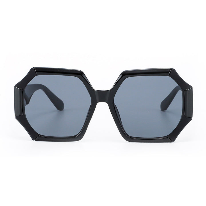 Damen modische Sonnenbrille mit facettiertem Rahmen Karnz