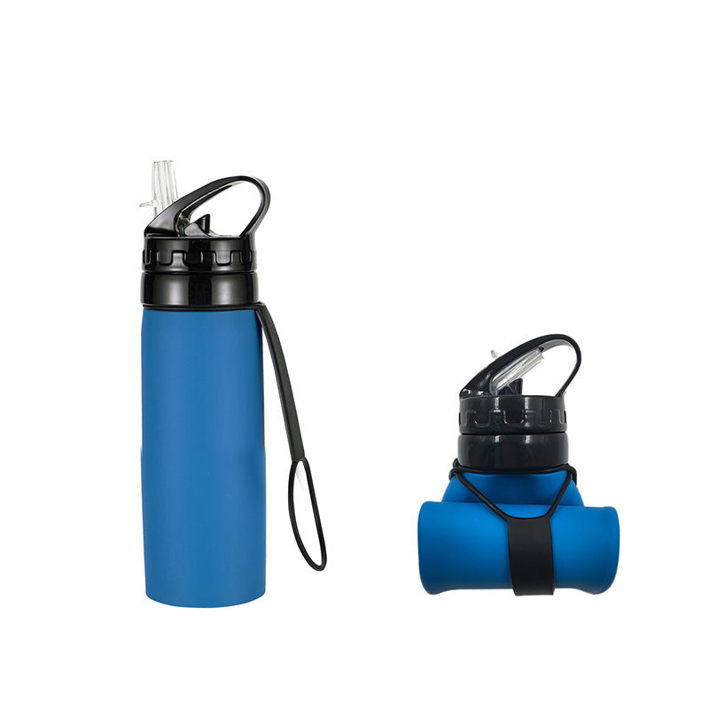 Damen Faltbare Sport-Trinkflasche mit integriertem Strohhalm Karnz