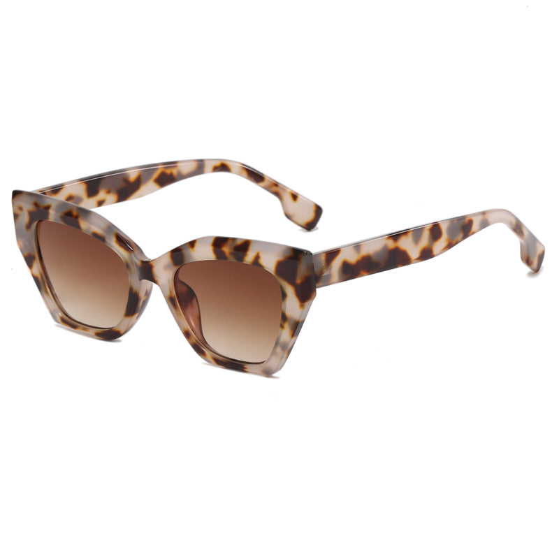 Damen asymmetrische Oversized-Sonnenbrille mit trendigem Rahmen Karnz