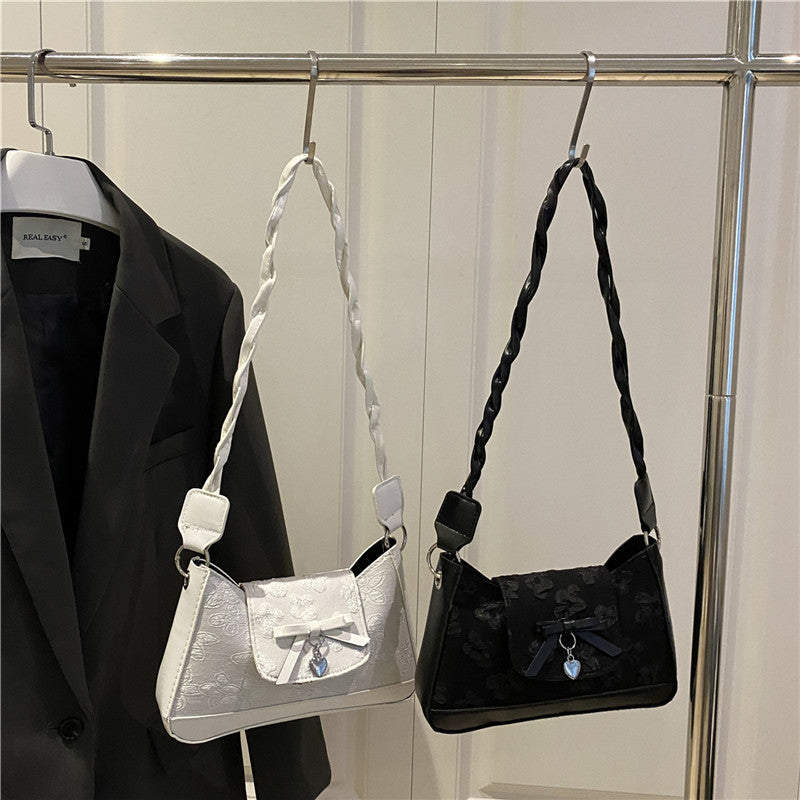Elegante Schleifen-Detail Schultertasche Karnz