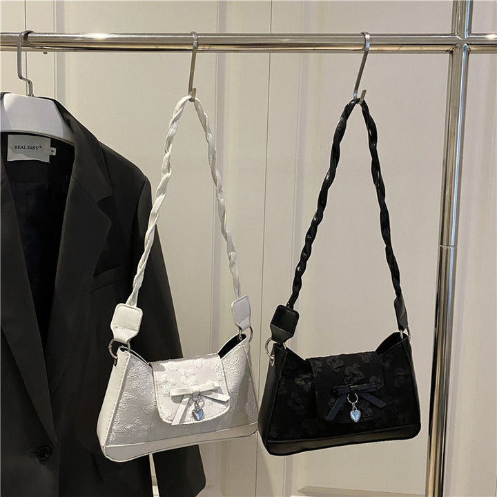 Elegante Schleifen-Detail Schultertasche Karnz