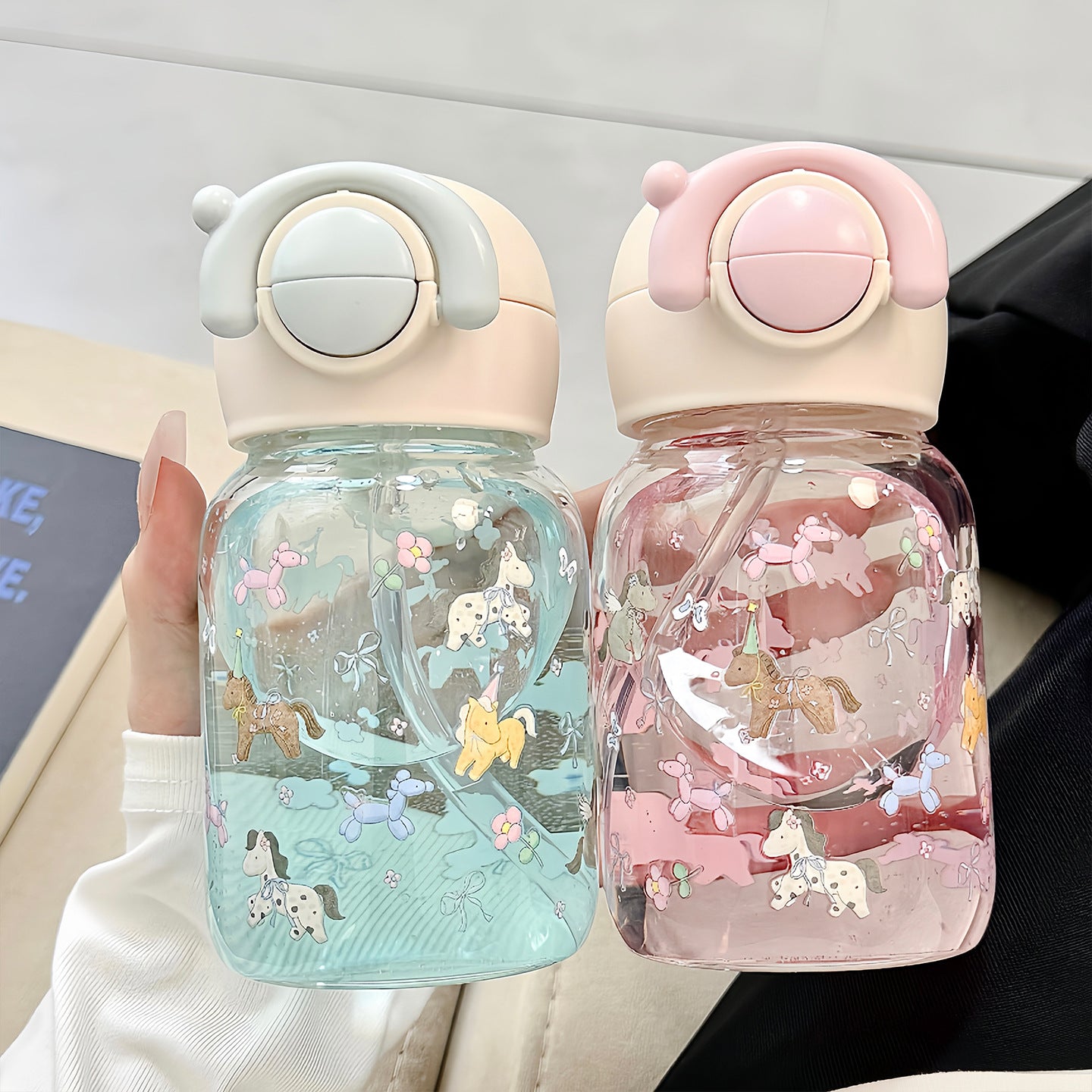 Damen lustige Trinkflasche mit niedlichem Tiermotiv Karnz