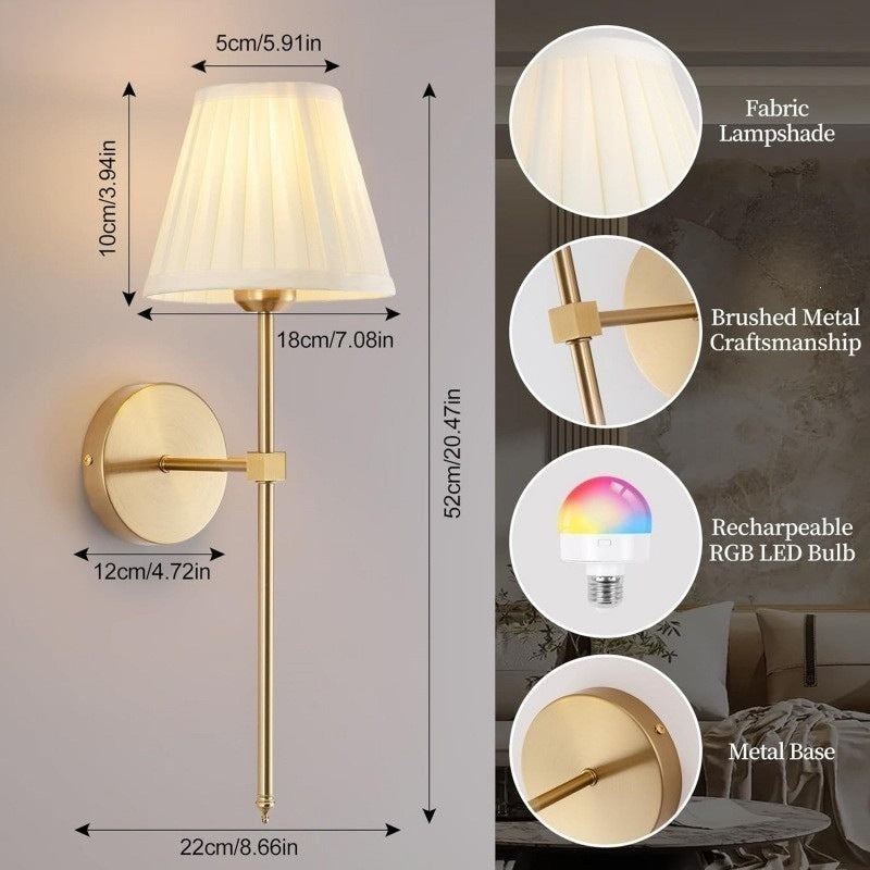Elegante LED-Wandlampe mit Fernbedienung