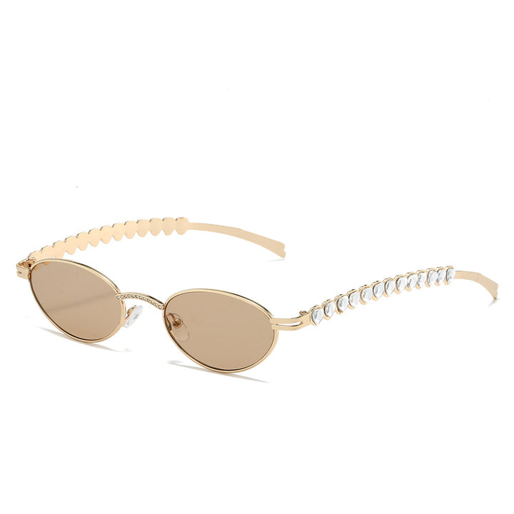 Statement Cat-Eye Optische Brille mit Kristallakzenten Karnz