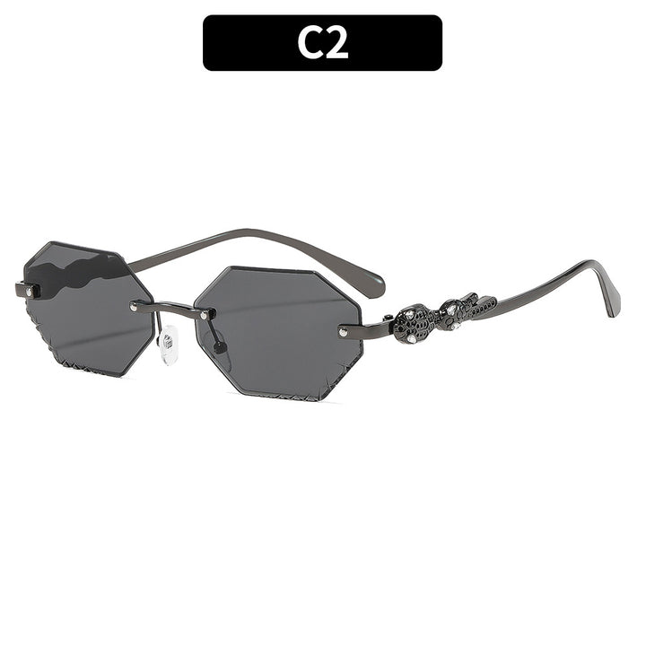 Verzierte oktagonale Rahmen-Sonnenbrille