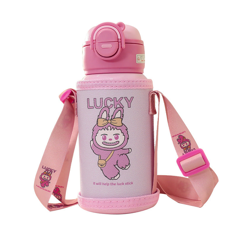 Damen Isolierte Trinkflasche mit praktischem Tragegurt und verspieltem Design Karnz