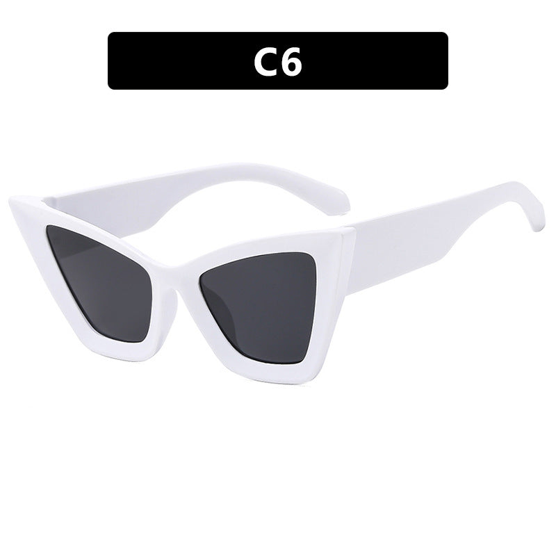 Damen trendige Cat-Eye Sonnenbrille mit robustem Design und UV-Schutz Karnz