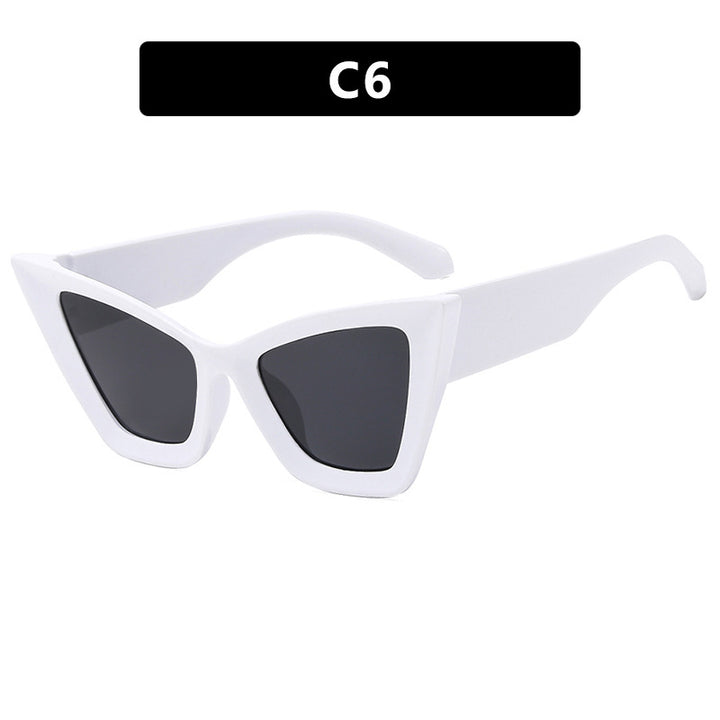 Damen trendige Cat-Eye Sonnenbrille mit robustem Design und UV-Schutz Karnz