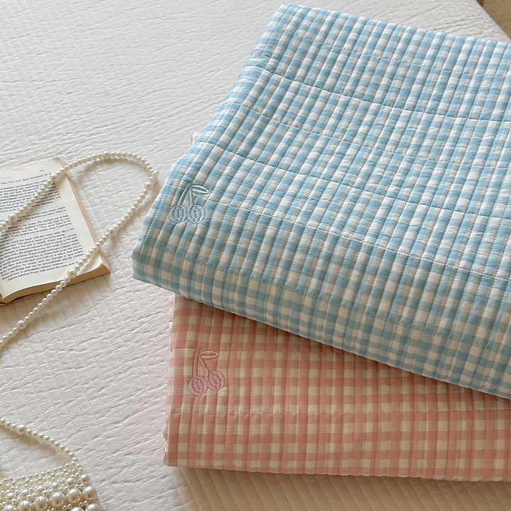 Baumwoll-Mischung Gestreift Percale Matratzenbezug und Kissenbezug Set
