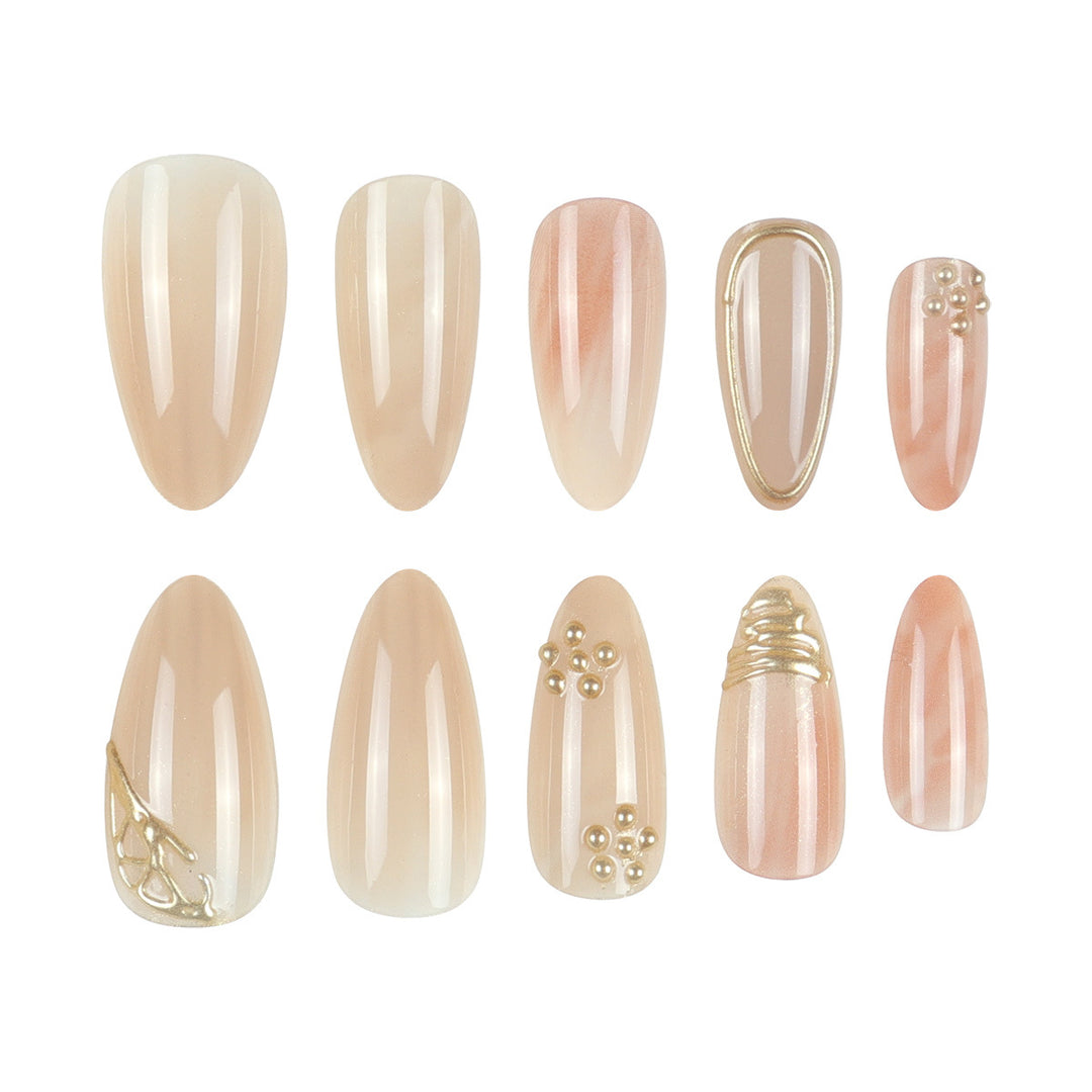 Elegantes Stiletto Press-On Nagelkunst Set Karnz