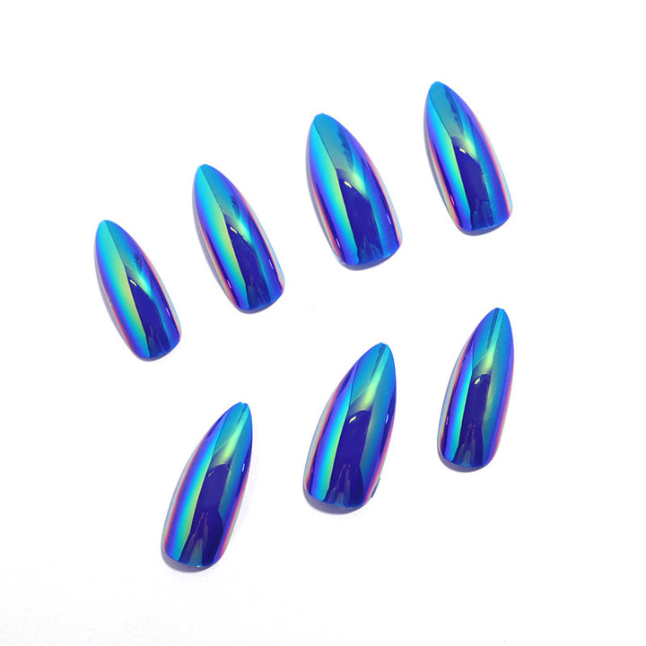 Iridescent Stiletto Press-On Nagelspitzen Karnz
