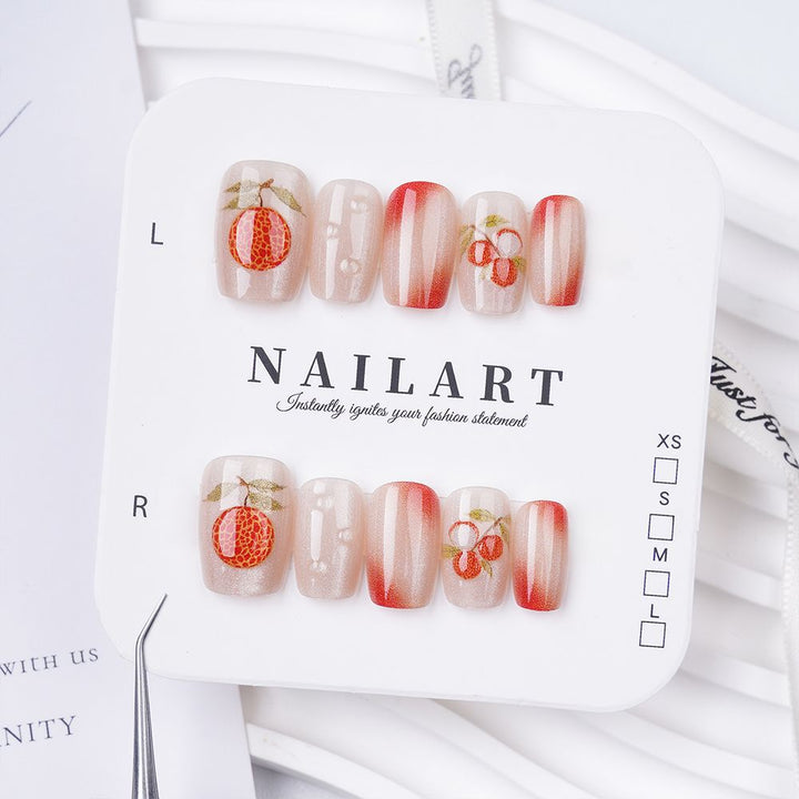 Kreatives thematisches Press-On-Nagelset Karnz