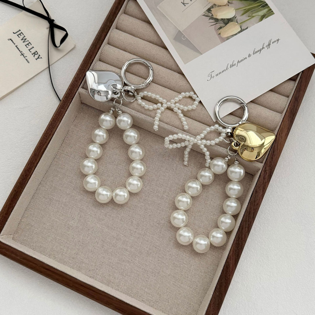 Eleganter Perle Charme Schlüsselanhänger Karnz