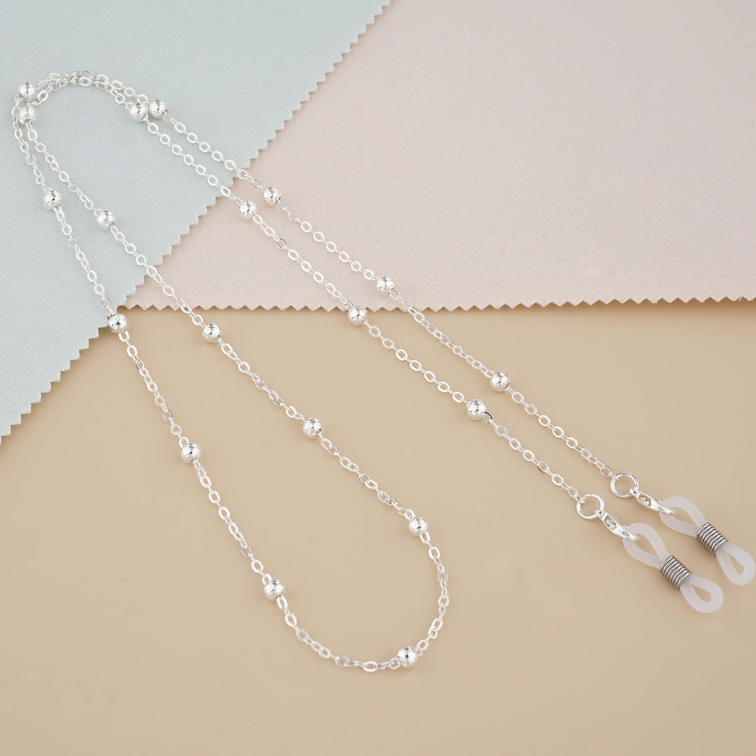 Silberperlen Dekorative Brillenhalter Kette Karnz