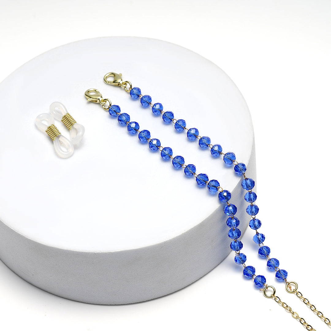 Elegante Perlen Brillen Kette Karnz
