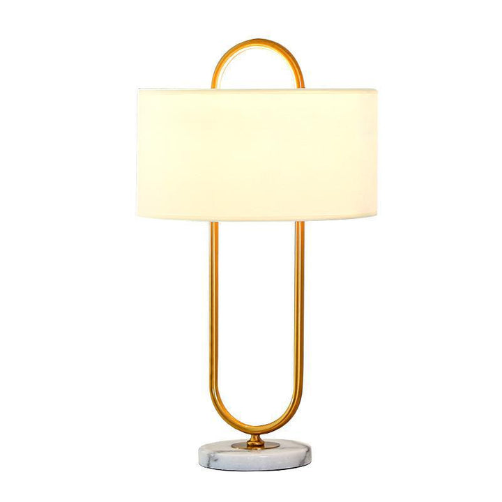 Elegante skulpturale Tischlampe mit Marmorbasis