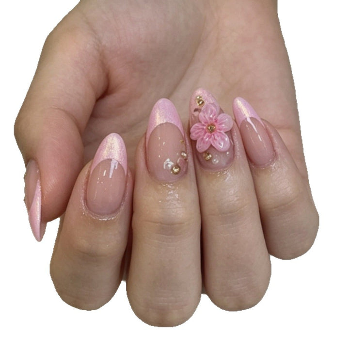Florale Verzierungen Press-On Nagelkunst Set Karnz