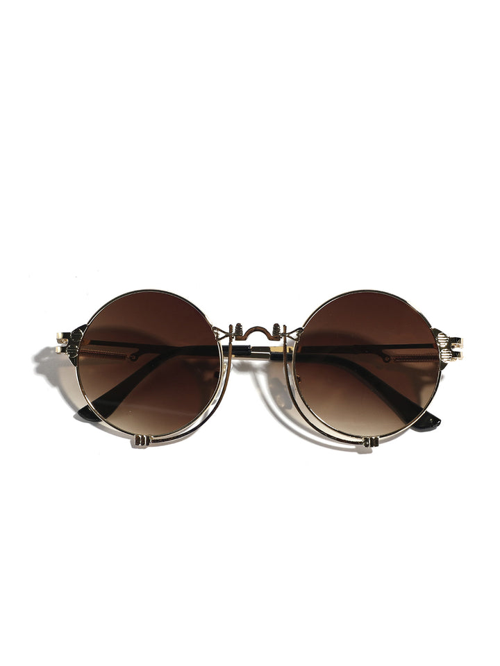 Damen modische runde Sonnenbrille mit hochwertigem Metallrahmen Karnz
