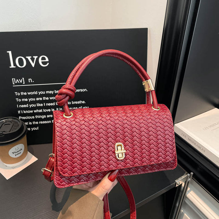 Gewebte Leder Abend-Clutch