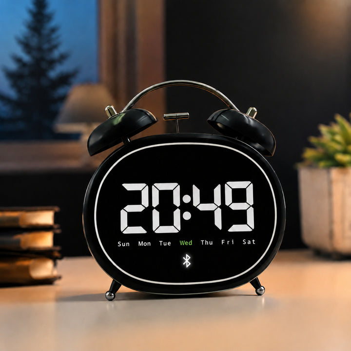Digitaler Bluetooth Tischwecker mit Großen Ziffern Karnz
