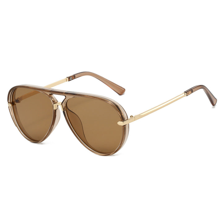 Elegante Aviator-Sonnenbrille mit goldenen Akzenten Karnz