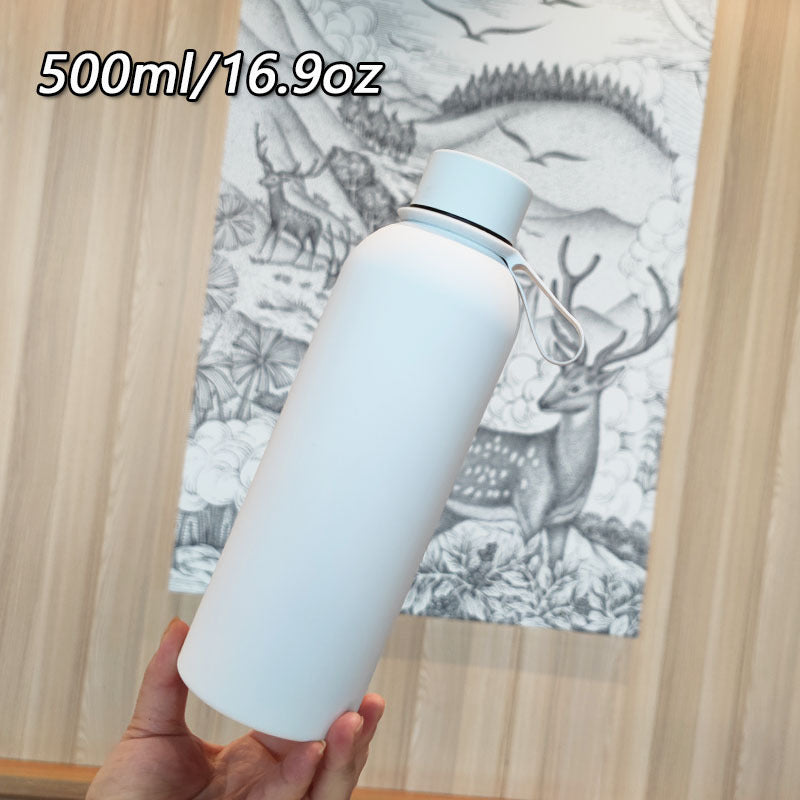 Damen Hochwertige Edelstahltrinkflasche mit rutschfestem Griff Karnz