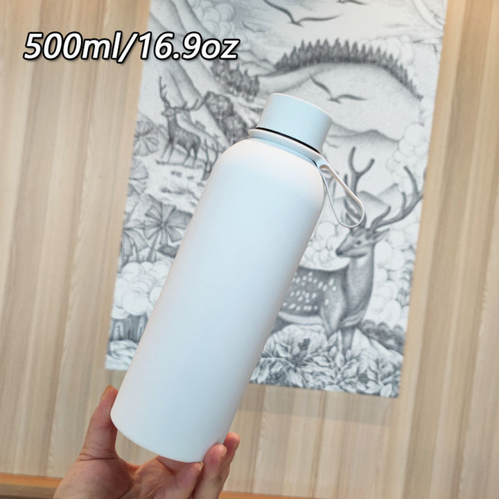 Damen Hochwertige Edelstahltrinkflasche mit rutschfestem Griff Karnz