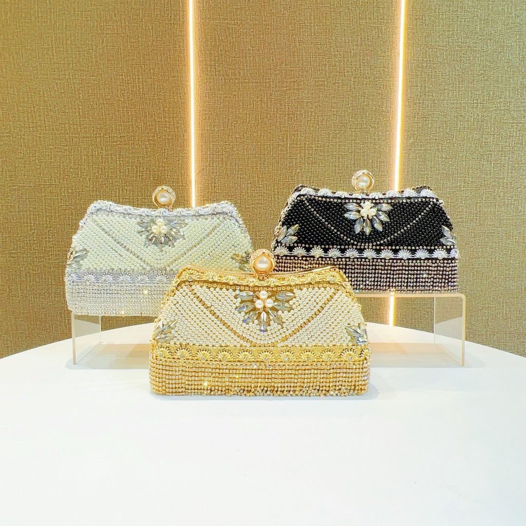 Beaded Abend Schultertasche