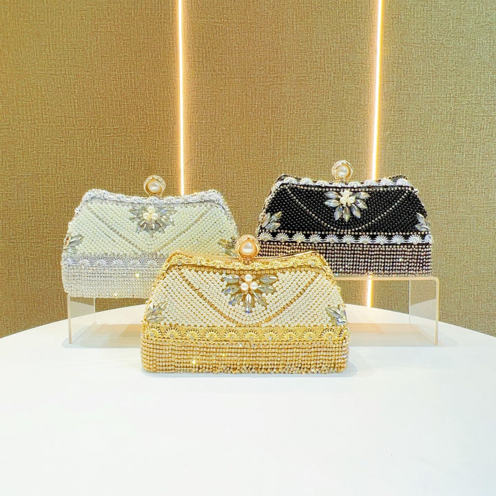Beaded Abend Schultertasche