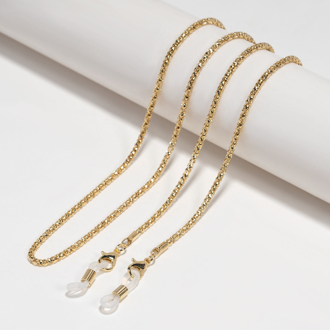 Elegante versilberte Brillen Kette Karnz