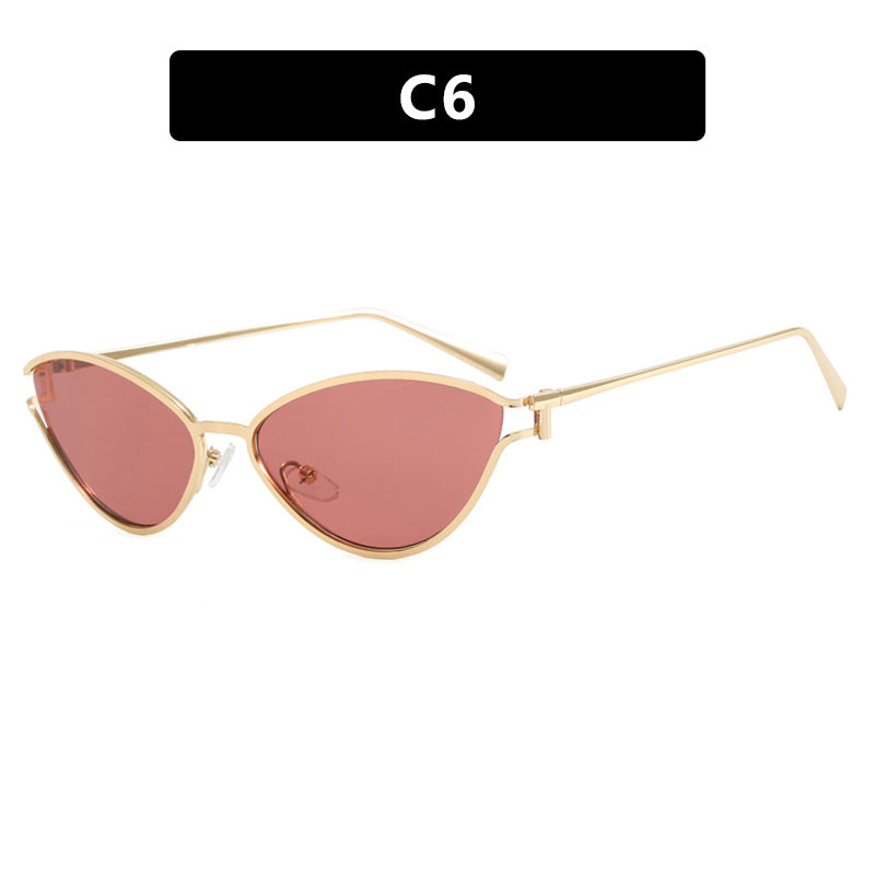 Damen Cat-Eye Sonnenbrille mit schützendem UV-Filter und elegantem Metallrahmen Karnz