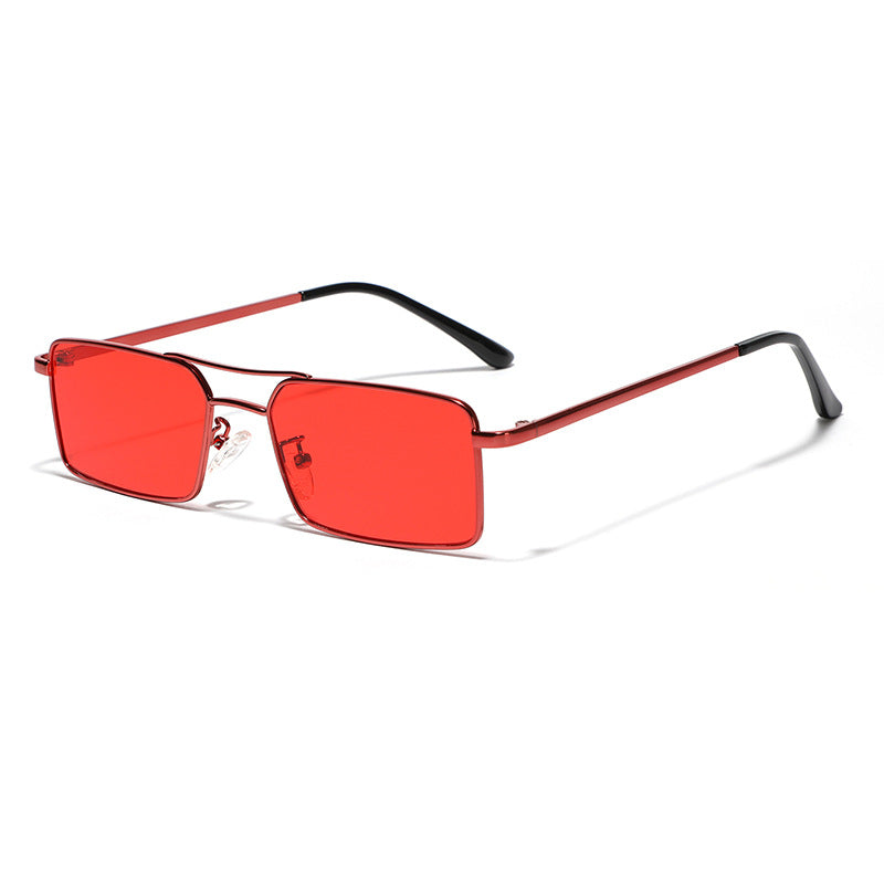 Damen modische rechteckige Brille mit stilvollem Metallrahmen Karnz