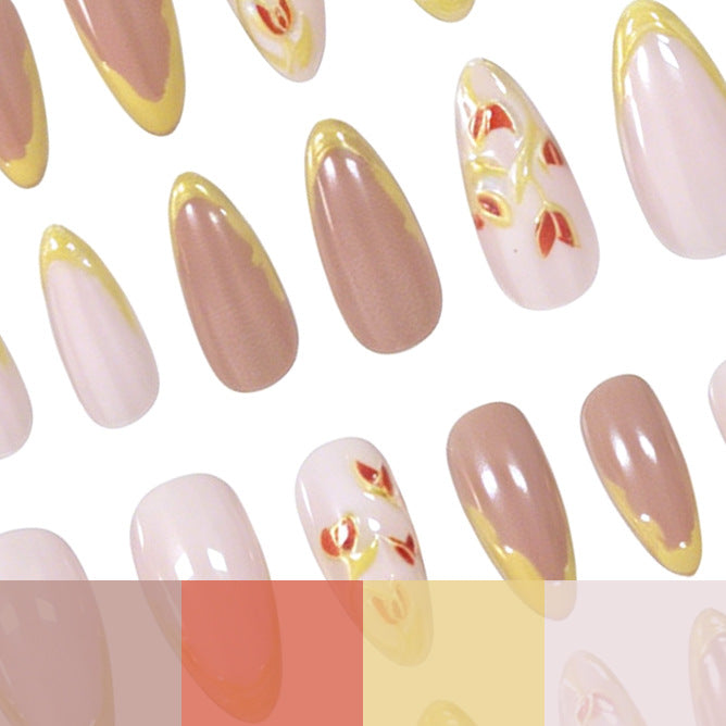Elegante Florale Acryl Nagel Kunst Erweiterungen Karnz