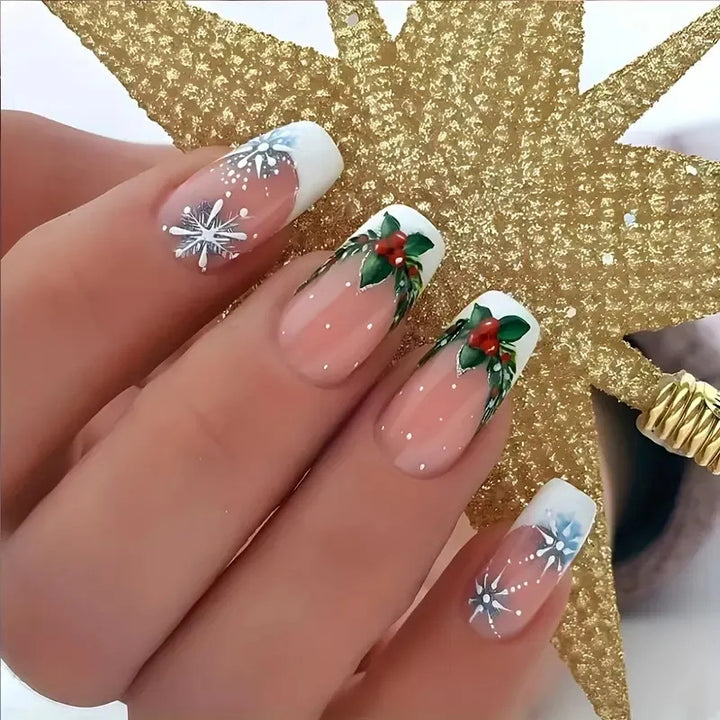 Elegante Feiertagsthemen-Nagelkunstverzierungen Karnz