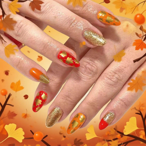 Herbst-Themen Dekorative Nagelkunst Verbesserungen Karnz