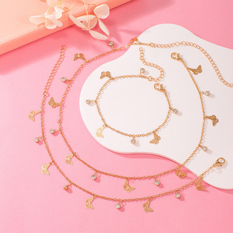 Schmetterlings Charm Fußkette Karnz