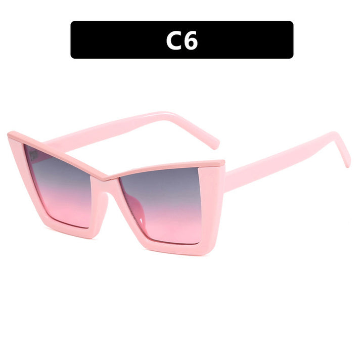 Damen modische Sonnenbrille mit einzigartigem geometrischem Rahmen Karnz