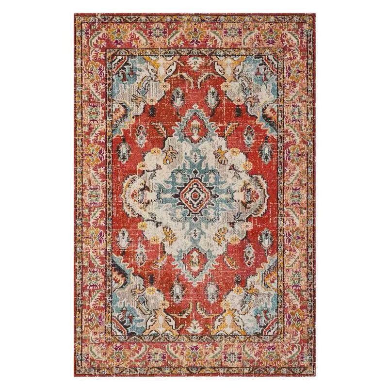Vintage-inspirierter Blumenmuster-Teppich