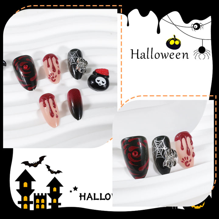 Halloween Kunstnagelset mit gruseligen Motiven Karnz