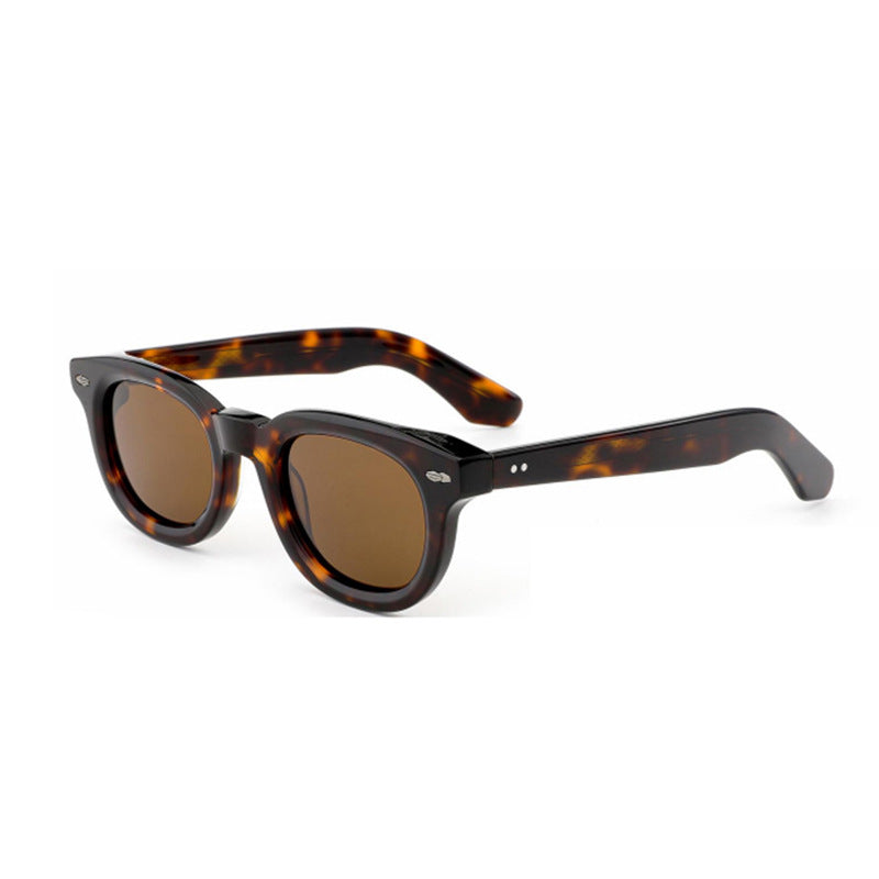 Damen retro-inspirierte Sonnenbrille mit breitem Schildpatt-Rahmen und harmonischen Gläsern Karnz