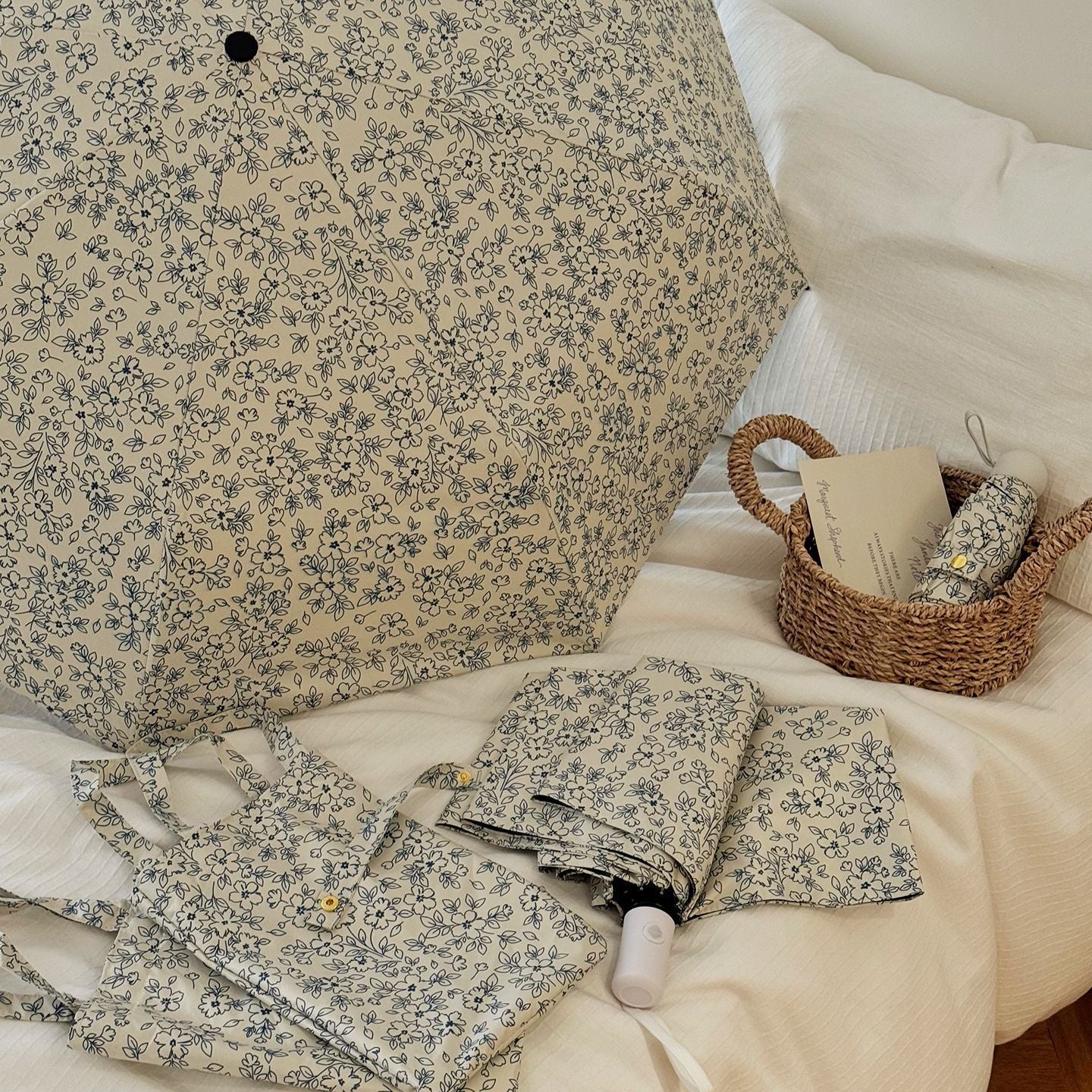 Damen Faltbare Einkaufstasche mit floralem Motiv Karnz