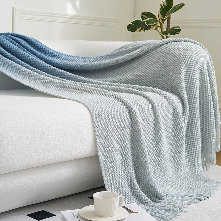 Gradient Strickwurfdecke
