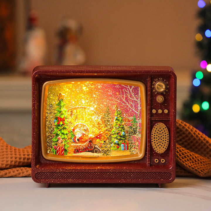 Dekorative LED Laterne mit Santa Figurine Karnz