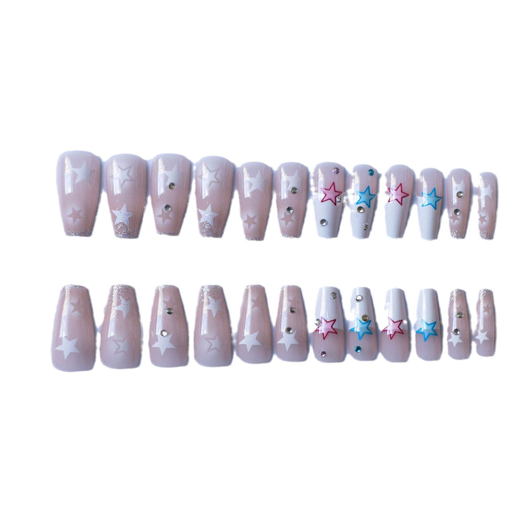 Dekoratives Stern Nagelkunst Design Set